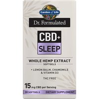 Dr. Formulated CBD+ Sleep, 30 Softgels, Garden of Life
