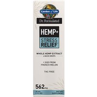 Dr. Formulated Hemp+ Stress Relief Liquid Drops, 30 ml, Garden of Life