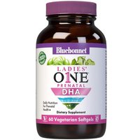 Ladies One Prenatal DHA 200 mg, Value Size, 60 Vegetarian Softgels, Bluebonnet Nutrition