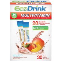 EcoDrink Complete Multivitamin Drink Mix - Peach Mango, 30 Packs, SGN Nutrition