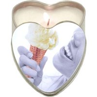 Edible Massage Heart Candle, Peach, 4.7 oz, Earthly Body