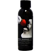 Succulent Strawberry Edible Massage Oil, 2 oz, Earthly Body