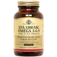 EFA 1300 mg Omega 3-6-9, 60 Softgels, Solgar
