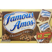 Famous Amos Bite Size Cookies - Chocolate Chip, 2 oz x 42 Pouches (2.4 kg)