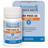 Ferr Phos 6X First Aid, 125 Tablets, Schuessler Tissue Salts