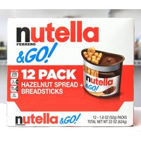 Ferrero Nutella & Go Hazelnut Spread + Breadsticks, 12 Pack