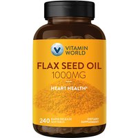 Flax Seed Oil 1000 mg, 240 Rapid Release Softgels, Vitamin World