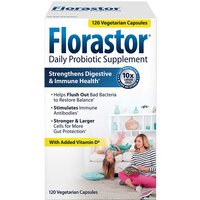 Florastor Daily Probiotic Supplement with Vitamin D3, 120 Vegetarian Capsules