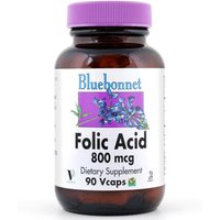 Folic Acid 800 mcg, 90 Vcaps, Bluebonnet Nutrition