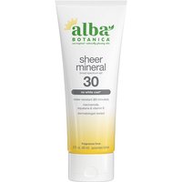 Sheer Mineral Sunscreen Lotion SPF 30, 3 oz, Alba Botanica