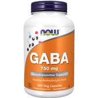 GABA 750 mg, 200 Veg Capsules, NOW Foods