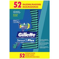 Gillette Sensor2 Plus Disposable Razors, 52 Razors