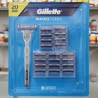Gillette Mach3 Turbo Cartridge Refills, 20 Count
