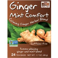 Ginger Mint Comfort Tea, Calming Ginger Herbal Blend, 24 Tea Bags, NOW Foods