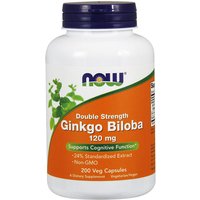 Ginkgo Biloba 120 mg, Standardized Extract, Value Size, 200 Veg Capsules, NOW Foods