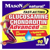 Glucosamine & Chondroitin Advanced, with Collagen & Hyaluronic Acid, 90 Capsules, Mason Natural