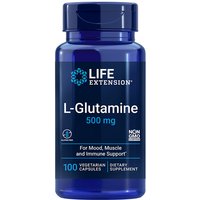 L-Glutamine 500 mg, 100 Vegetarian Capsules, Life Extension