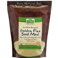 Golden Flax Seed Meal, Certified Organic, 22 oz, NOW Foods