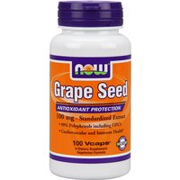 Grape Seed Extract Standardized 100 mg, 100 Vegetarian Capsules, NOW Foods