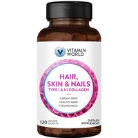 Hair, Skin & Nails Formula, 120 Coated Caplets, Vitamin World