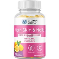 Hair, Skin & Nails Gummies with Biotin & Collagen, 120 ct, Vitamin World