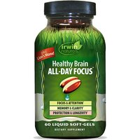 Healthy Brain All-Day Focus, 60 Liquid Soft-Gels, Irwin Naturals