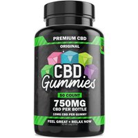 Hemp Bombs Original CBD Gummies, 15 mg CBD Per Gummy, 50 Count