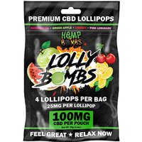 Hemp Bombs CBD Lolly Bombs, 4 CBD Lollipops