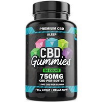 Hemp Bombs CBD Sleep Gummies, with Melatonin, 50 Count