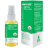 Hemp & Olive Pure CBD Oil 1500 mg, Unflavored, 2 oz, Green Gorilla