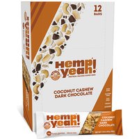 Hemp Yeah! Bar, Coconut Cashew Dark Chocolate, 19.1 oz (12 Bars), Manitoba Harvest Hemp Foods