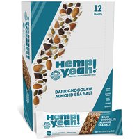 Hemp Yeah! Bar, Dark Chocolate Almond Sea Salt, 19.1 oz (12 Bars), Manitoba Harvest Hemp Foods