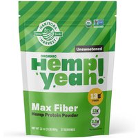 Hemp Yeah! Max Fiber Hemp Protein Powder, Organic, Unsweetened, 32 oz, Manitoba Harvest Hemp Foods