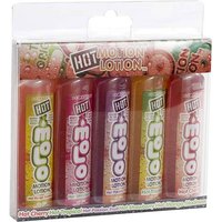 Hot Motion Lotion Assorted Flavors, 1 oz x 5 Packs, Doc Johnson