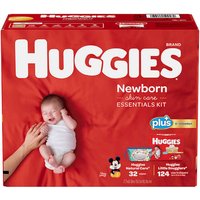 Huggies Plus Newborn Skin Care Essentials Kit, Baby Wipes & Diapers