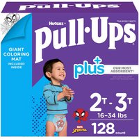 Huggies Pull-Ups Plus Training Pants For Boys, Size 2T-3T, 128 Count