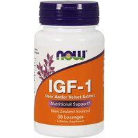 IGF-1 33 mg Deer Antler Velvet New Zealand - 30 lozenges, NOW Foods