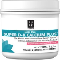 Ionic-Fizz Super D-K Calcium Plus Powder - Raspberry Lemonade, 210 g, Pure Essence Labs