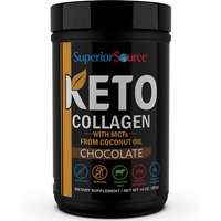 KETO Collagen Powder, Chocolate, 14 oz (397 g), Superior Source