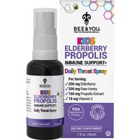Kids Elderberry Propolis Daily Throat Spray, 1 oz, Bee & You