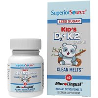 Kids Vitamin C D3 + K2 (MK-4) Clean Melts, 60 Instant Dissolve Tablets, Superior Source