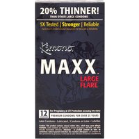 Kimono Maxx Large Flare Lubricated Latex Condoms, 12 Pack