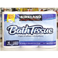 Kirkland Signature Bath Tissue, 6 Rolls, 380 Sheets Per Roll