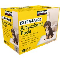 Kirkland Signature Extra-Large Absorbent Multipurpose Pads (Pet Pad / Puppy Training Pad) 100 ct