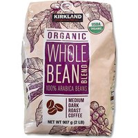Kirkland Signature Organic Whole Bean Blend, 100% Arabica Coffee Beans, 2 lb (907 g)