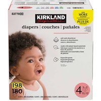 Kirkland Signature Baby Diapers, Size 4, 198 Count