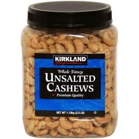 Kirkland Signature Whole Fancy Unsalted Cashews, Premium Quality, 2.5 lb