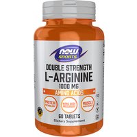 L-Arginine 1000 mg, Double Strength, 60 Tablets, NOW Foods