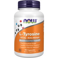 L-Tyrosine 750 mg, Extra Strength, 90 Capsules, NOW Foods