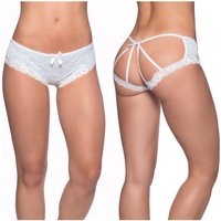 Lace Overlay Cage Panty, Blue, S/M, Oh La La Cheri Lingerie